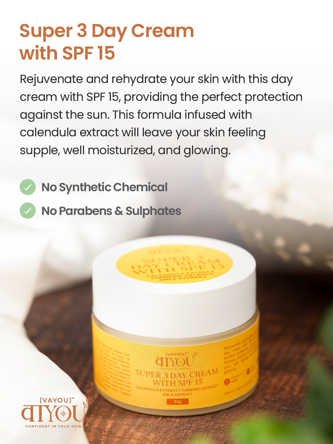 Super 3 Day Cream with spf 15